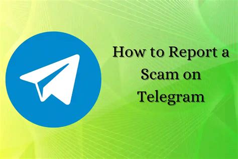 how to report a telegram scam